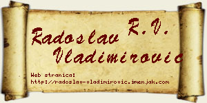 Radoslav Vladimirović vizit kartica